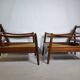 Fauteuils lounge en teck de style Mid-Century, Danemark, lot de 2, années 1960