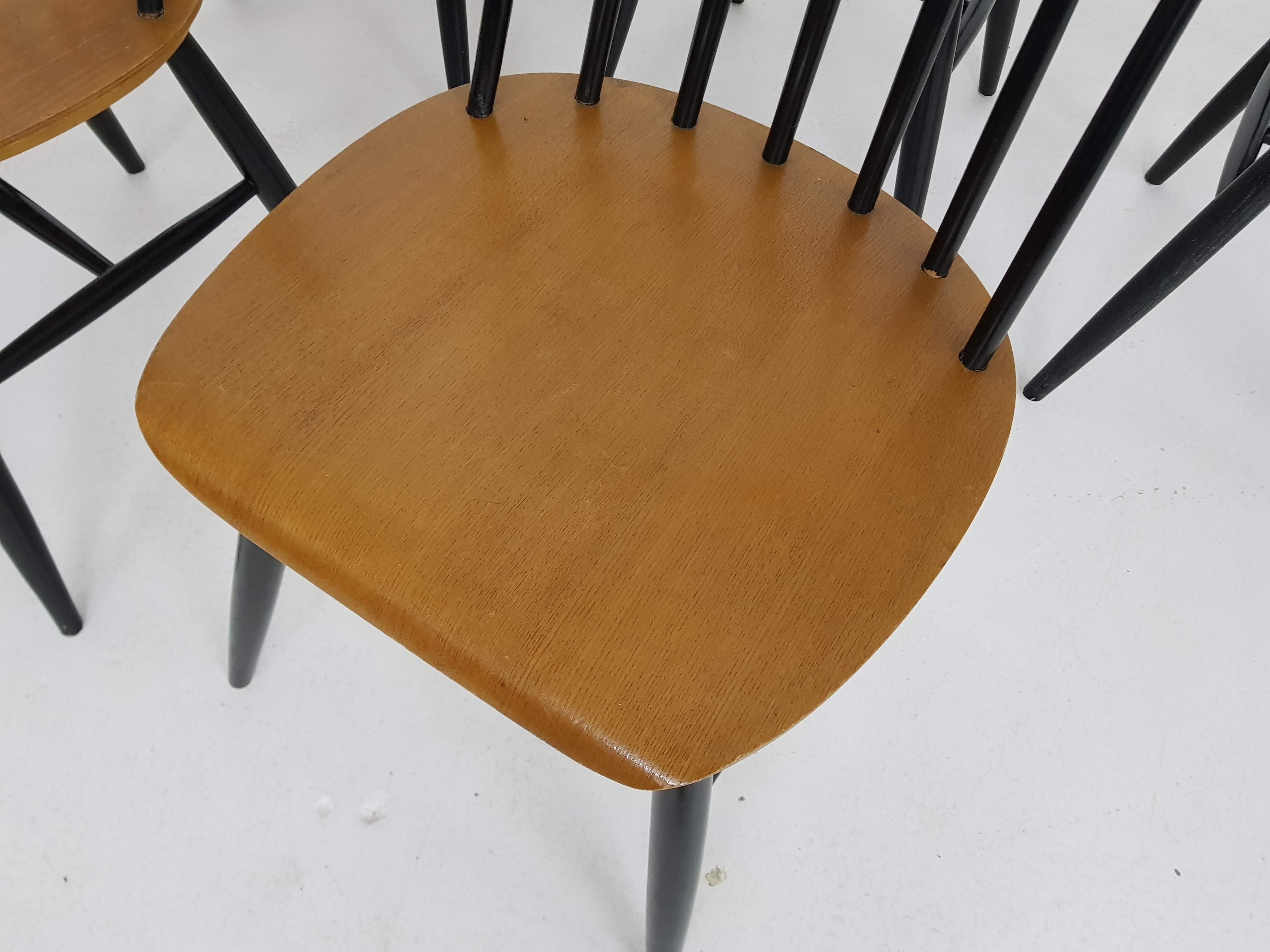 Set of 6 Fanett chairs from Tapiovaara 1970