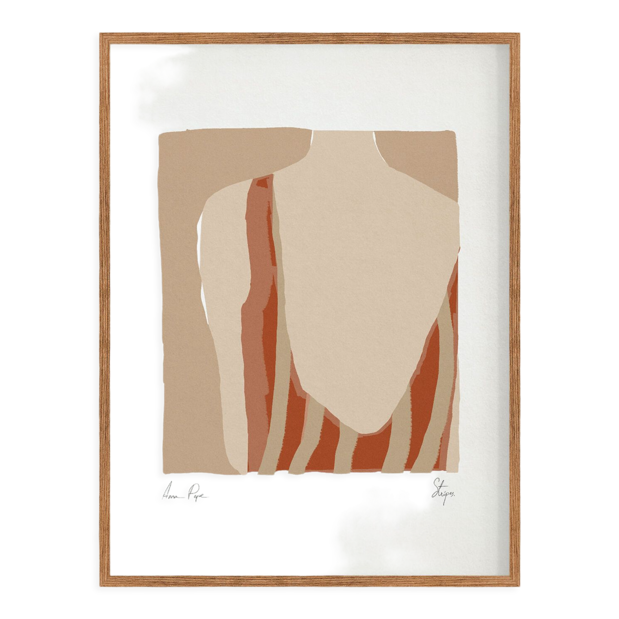 Framed female figure giclee art print 50x70cm