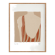 Framed female figure giclee art print 50x70cm