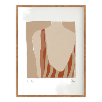 Reproduction d'art giclée encadrée d'une figure féminine, 50 x 70 cm