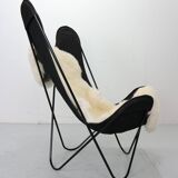 BKF Butterfly Chair by Jorge Hardoy-Ferrari for Knoll, 1960s incl. Sheepskin