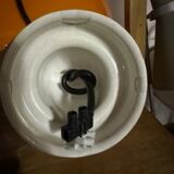 Orange ball chandelier