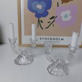 Glass candle holder