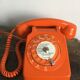 Téléphone à cadran vintage s63 orange