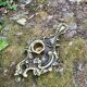 Art Deco brass candle holder
