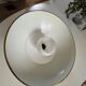 brass and porcelain pendant light - Sweden 60s/70s
