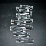 Set of 10 designer crystal knife rests, minimalist style