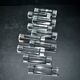 Set of 10 designer crystal knife rests, minimalist style