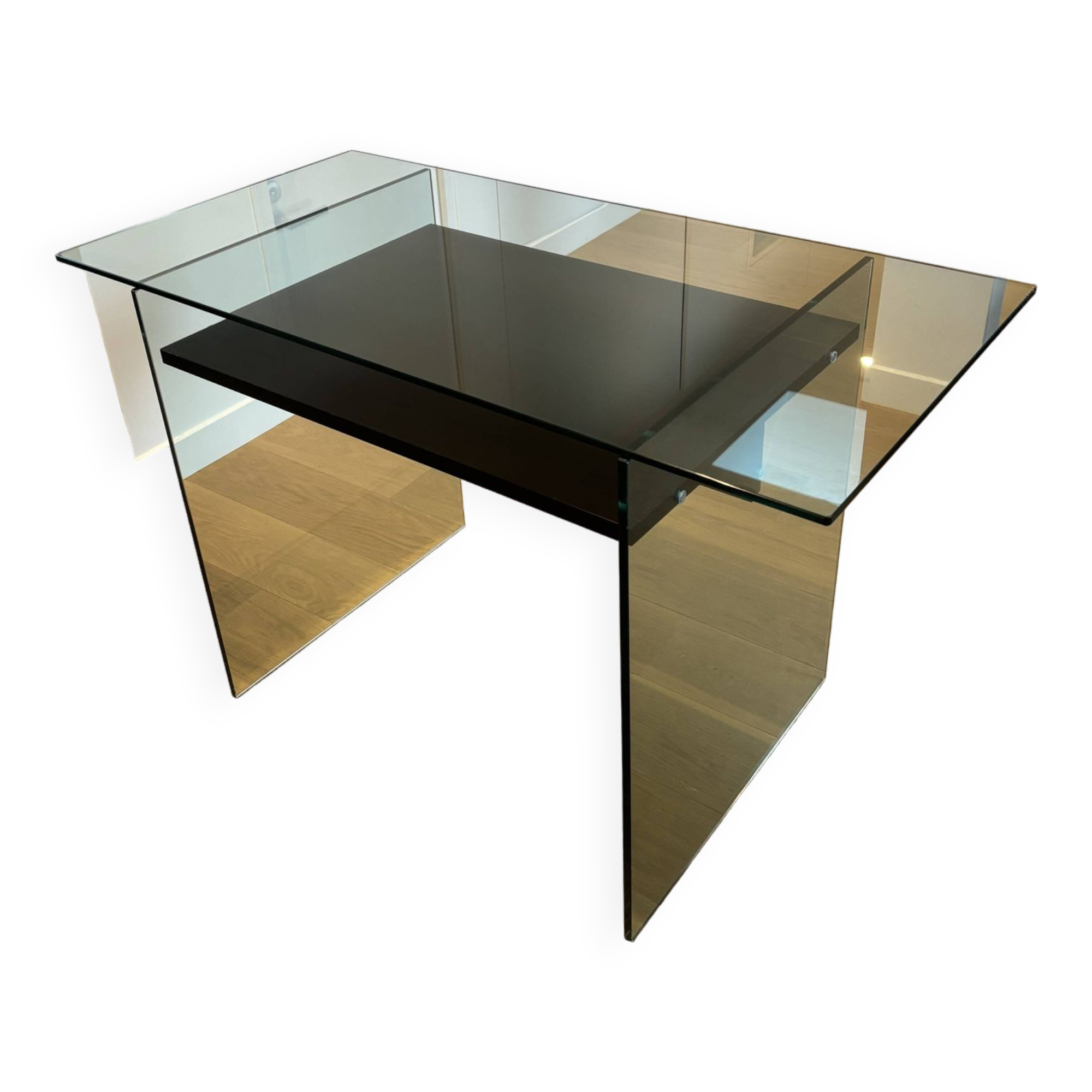 Artelano glass & wood desk
