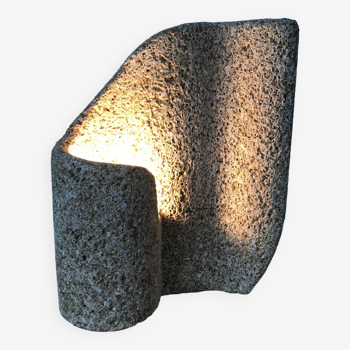 Vintage free form stone lamp sculpture dlg Tormos G. Esnault Artisanat