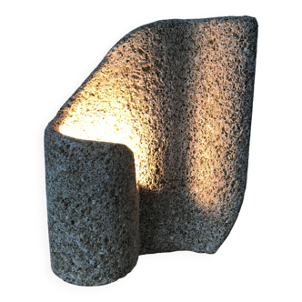 Sculpture lampe pierre forme libre vintage dlg Tormos G. Esnault Artisanat