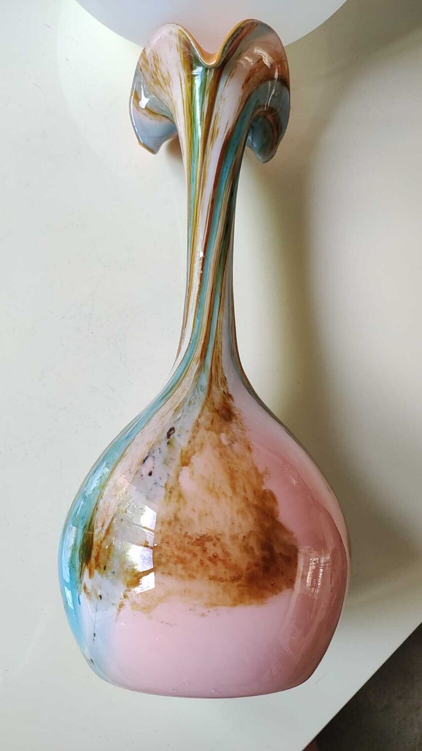 Blown Art/opaline glass vase, Murano, Italy, 1970