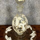 Luxurious crystal carafe and tray set / Murano - Baccarat - Saint L