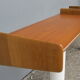 Pair of Scandinavian bedside wall shelves in teak and oak