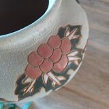 Water green vase with floral pattern