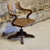 English American office armchair circa 1900 in oak