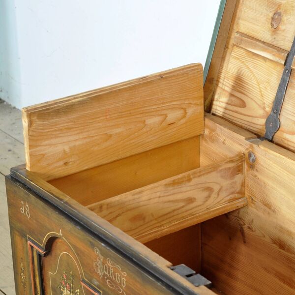 Coffre de mariée d'art populaire, 1826