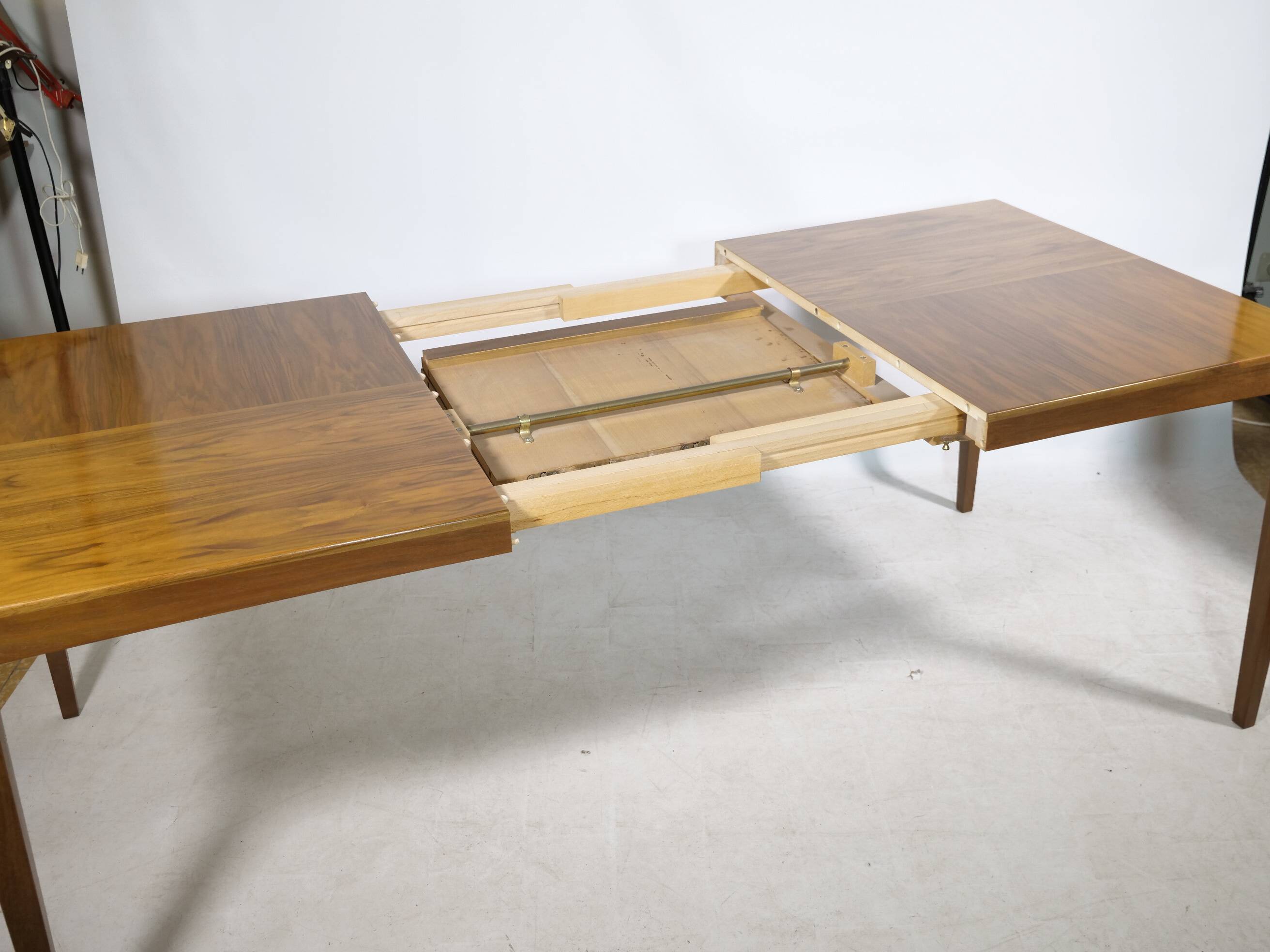 Extendable Walnut Dining Table by Hartmut Lohmeyer for Wilkhahn, 1960s