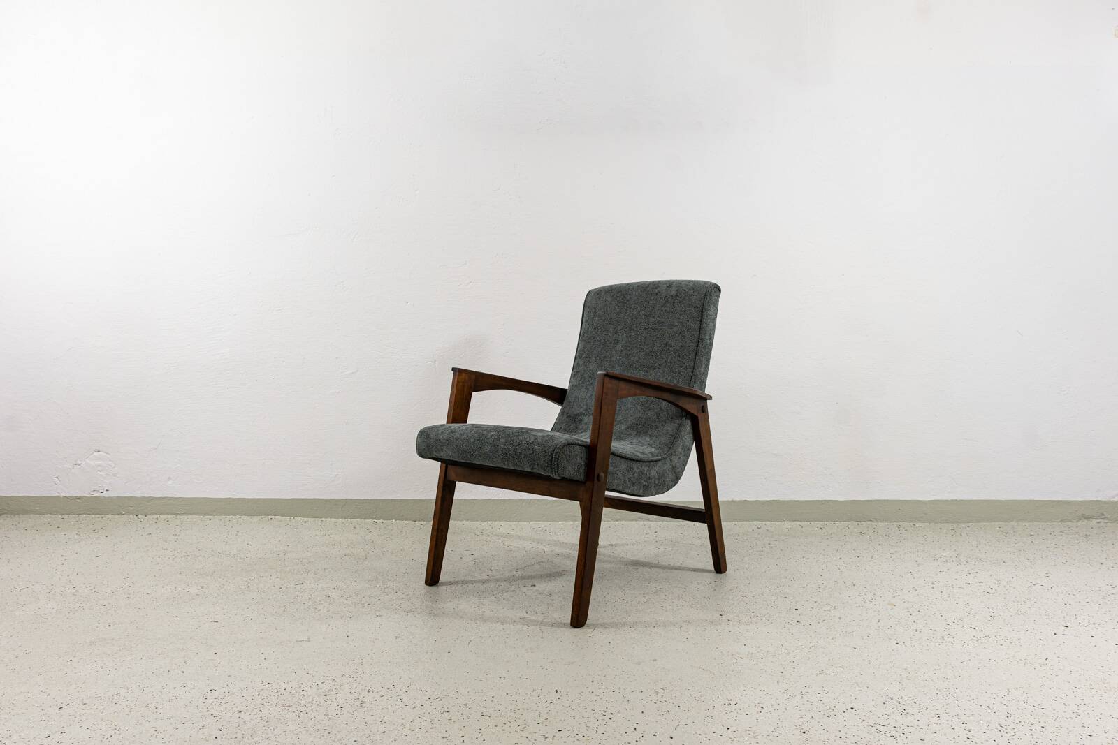 Mid-Century Grey Armchair, 1960's, Poland