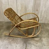 Vintage rattan rocking chair