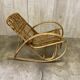 Fauteuil bascule rotin vintage