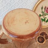 Coffee maker, stoneware decanter signed