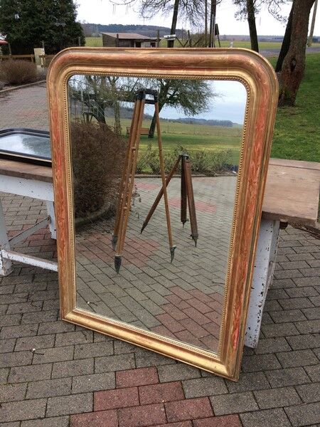 Large Louis Philippe golden mirror
