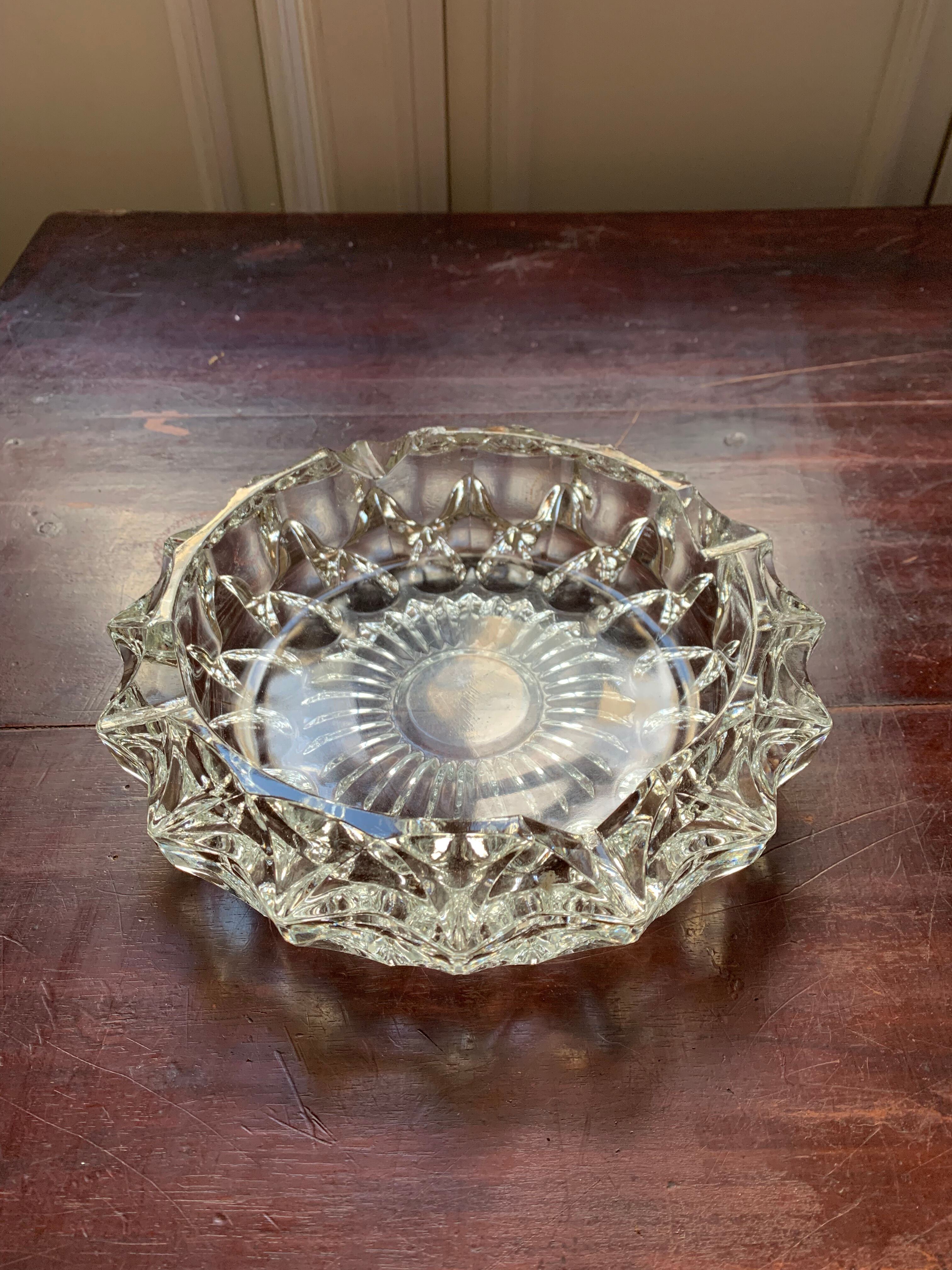 Cendrier en cristal vintage