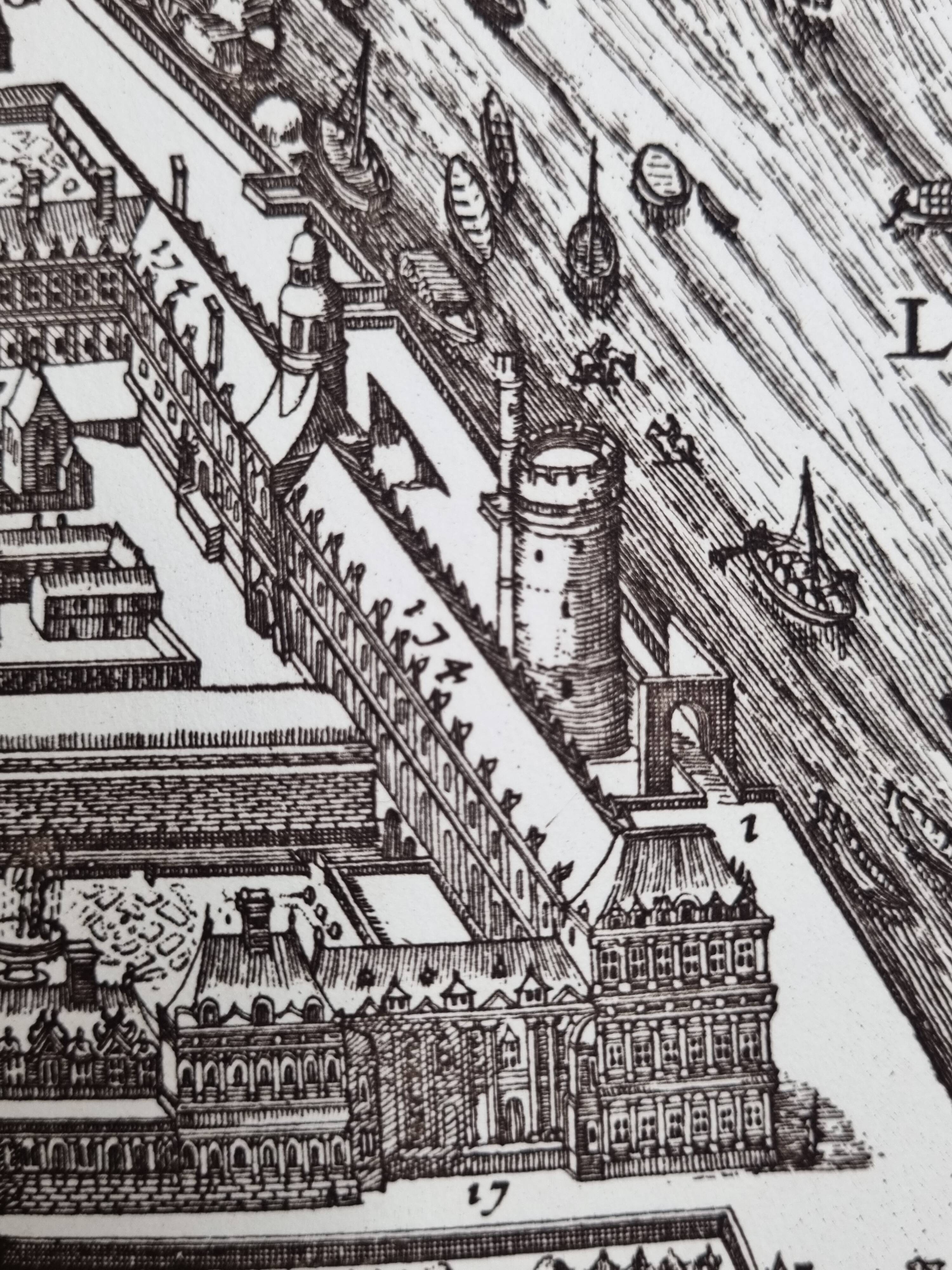 Vintage reproduction, Lutetia Parisiorum Urbis, 1618, after Sebastian Munster, 105 x 73 cm