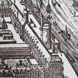 Vintage reproduction, Lutetia Parisiorum Urbis, 1618, after Sebastian Munster, 105 x 73 cm