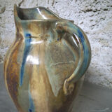 Glazed stoneware pitcher