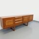 Vintage Scandinavian style sled foot sideboard in teak from the 60s