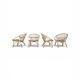 4 Fauteuils de jardin vintage rotin corbeille 1950/ 1960