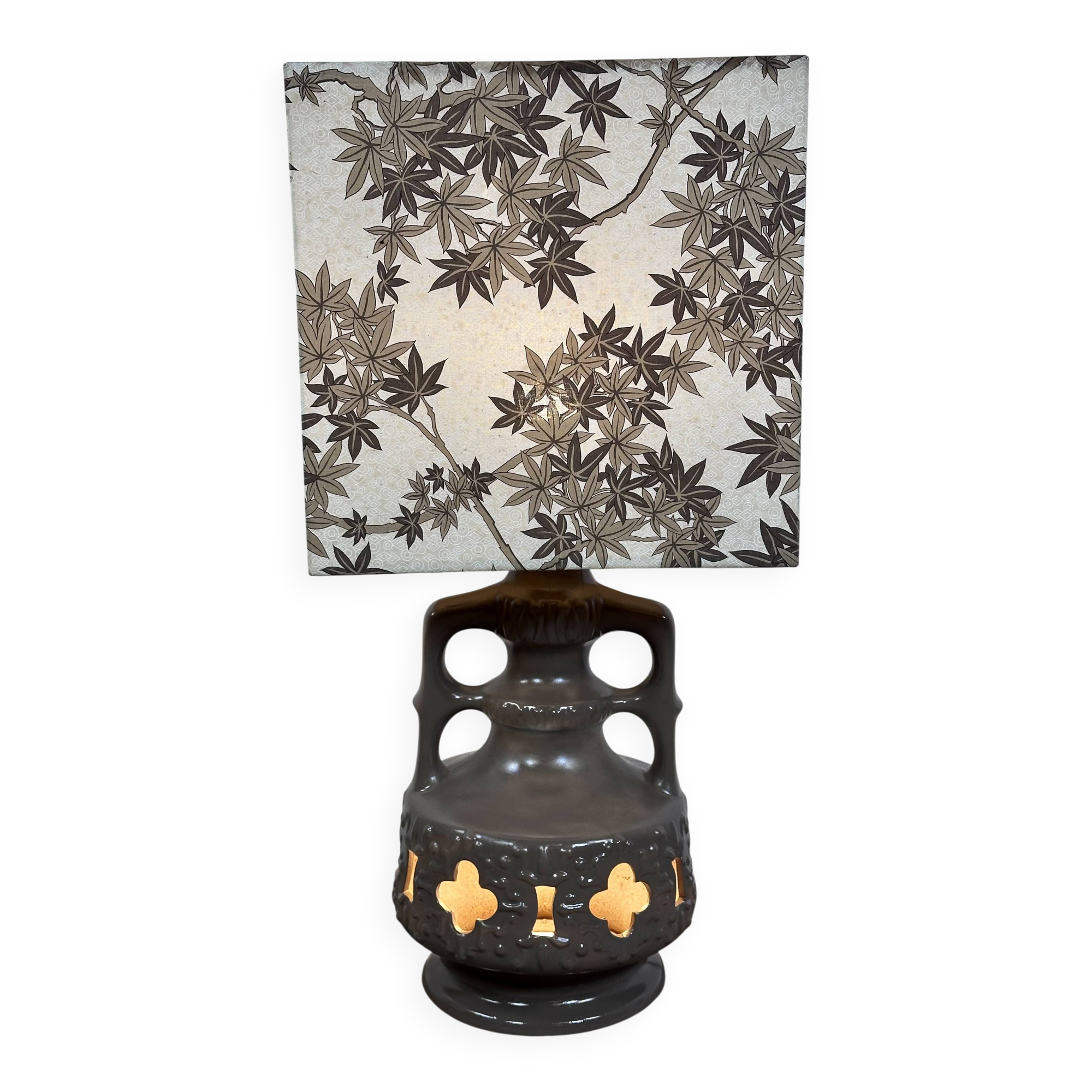 Vintage 1960s ceramic lamp by Frank Keramik