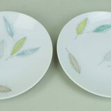 8-piece MOCHA SET rosenthal form 2000 raymond loewy decor falling leaves