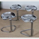 Set of 4 stools by Rodney Kinsman for Bieffeplast, 1970