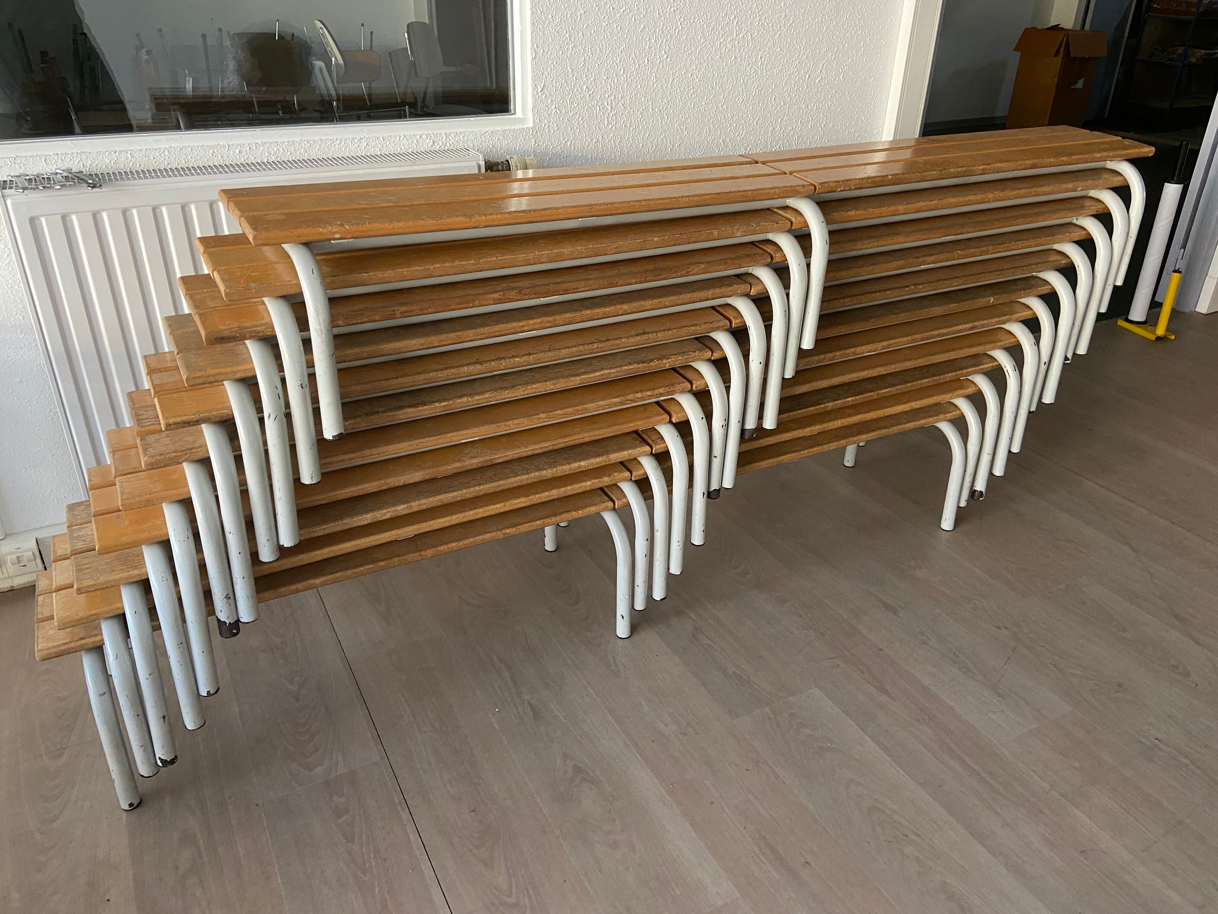 Industrial children's school bench mullca 1960s