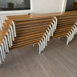 Industrial children's school bench mullca 1960s