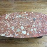 Marble and metal coffee table