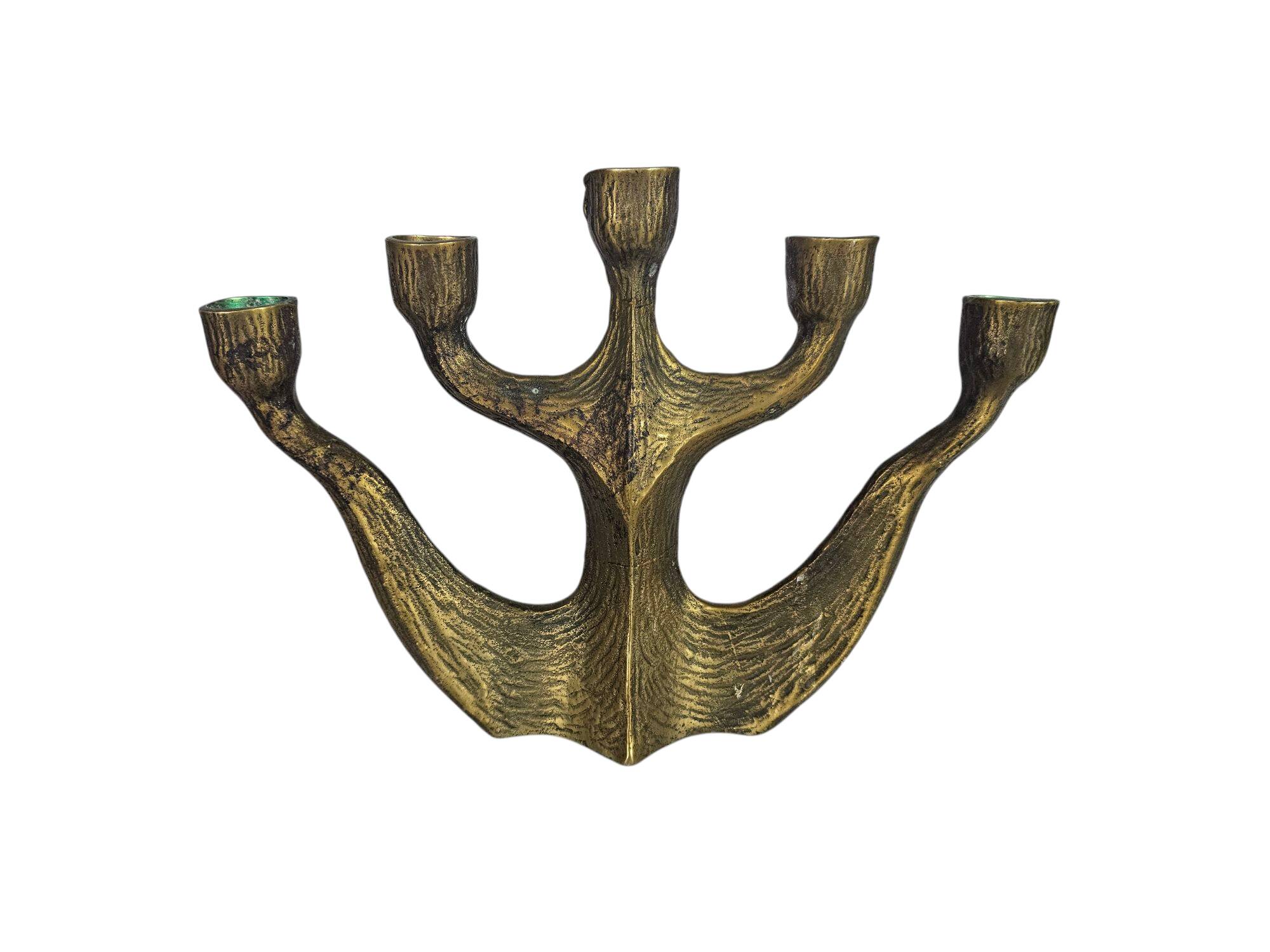 Brutalist - Horst Dalbeck - bronze- candlestick- Duitsland - 1950-1970