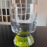 Flared vase made of bubbled glass