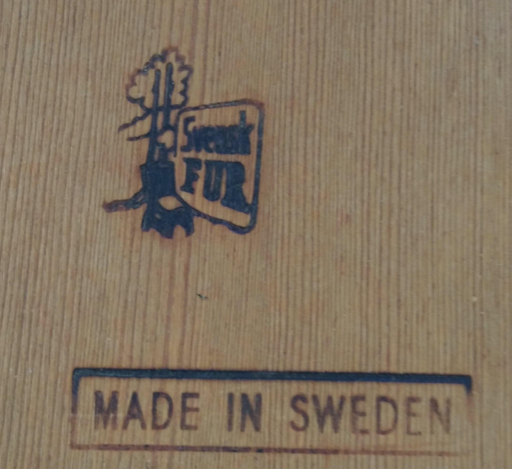 Set of 2 low pine chairs by Carl Malmsten for Svensk Fur 1950