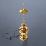 Large vintage brass lamp base - height: 75 cm