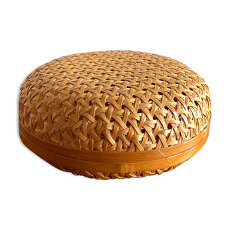 Vintage rattan bamboo basket box