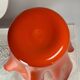 Murano orange handkerchief vase large 1970 Italy