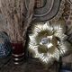 Golden metal flower wall lamp