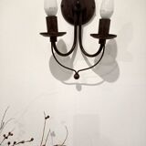 Pair of matte metal wall lights