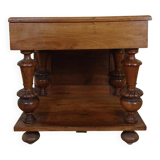 Very pretty Renaissance style display case in solid walnut circa 1850