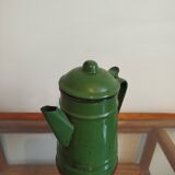 Enameled sheet metal teapot